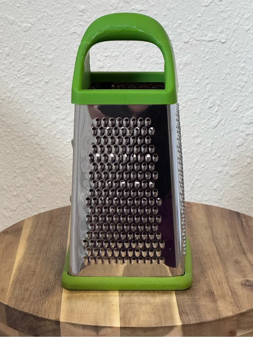 KitchenAid Professional Box Grater Green Silicone Handle Stainless Steel 4 Sided